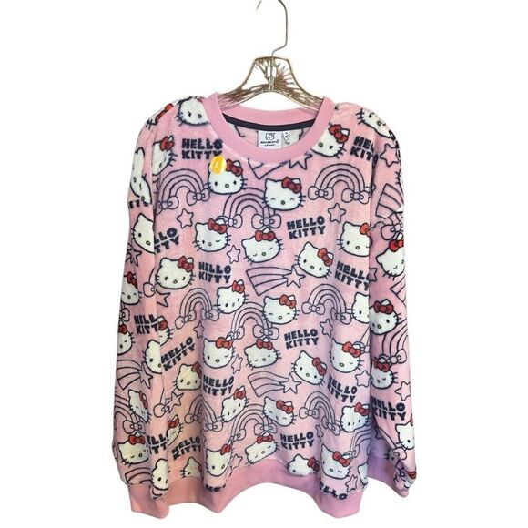 Hello Kitty Tops - Hello Kitty Women's Plush Graphic Character Sweatshirt Gift Box, Size L NWT